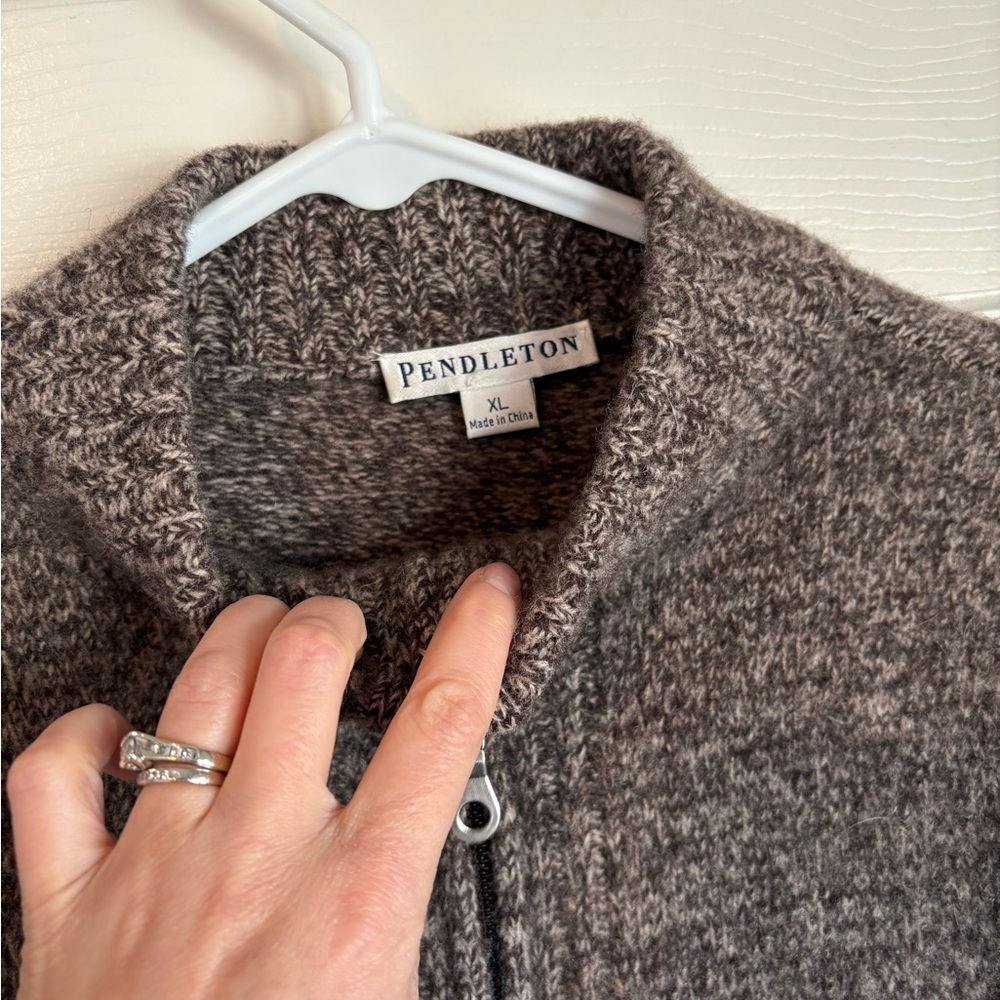 Pendleton Charcoal Zip-Up Sweater - image 2